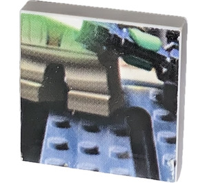 LEGO Tile 2 x 2 with Star Wars Mosaic with Groove (3068)