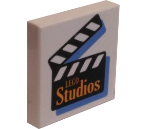 LEGO Tile 2 x 2 with Studios Clapboard with Groove (3068)