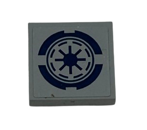 LEGO Tile 2 x 2 with SW Republic Logo Sticker with Groove (3068)
