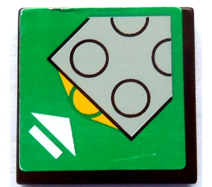 LEGO Tile 2 x 2 with Touch Sensor Sticker with Groove (3068)