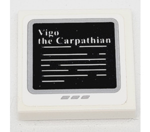 LEGO Tile 2 x 2 with 'Vigo the Carpathian' Sticker with Groove (3068)