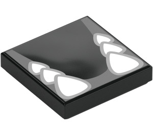 LEGO Tile 2 x 2 with White Teeth with Groove (3068 / 103773)