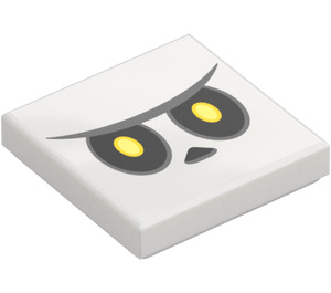 LEGO Tile 2 x 2 with Yellow Eyes Angry Face with Groove (3068 / 76900)