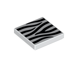 LEGO Tile 2 x 2 with Zebra Stripes with Groove (3068 / 29202)