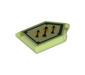 LEGO Tile 2 x 3 Pentagonal with Arrow Strike Power Shield (22385 / 24559)