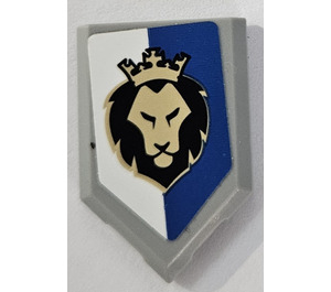 LEGO Tile 2 x 3 Pentagonal with Black and Gold Lion Head with Crown Sticker (22385)