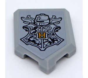 LEGO Tile 2 x 3 Pentagonal with Coat of Arms With 'H' Gold Sticker (22385)