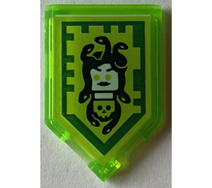 LEGO Fliese 2 x 3 Pentagonal mit 'Gaze of the Gorgon' Power Schild (22385)
