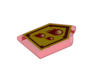 LEGO Fliese 2 x 3 Pentagonal mit Incinerate Power Schild (22385 / 24594)