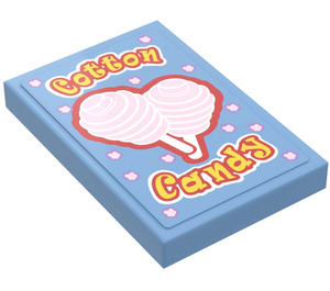 LEGO Tile 2 x 3 with 'Cotton Candy' Sticker (26603)
