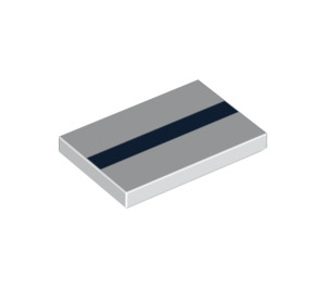 LEGO Tile 2 x 3 with Dark Blue Stripe (26603 / 45356)