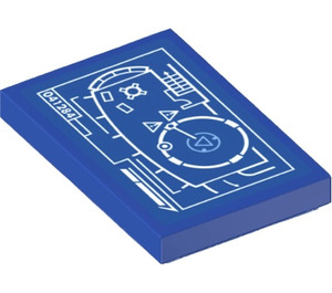LEGO Tile 2 x 3 with Design Drawing and ‘041284’ Sticker (26603)