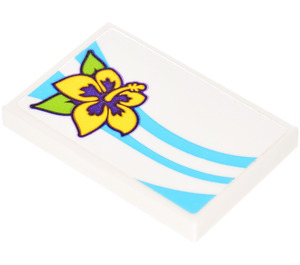 LEGO Tile 2 x 3 with Flower (Right) Sticker (26603)