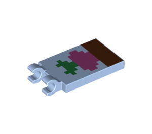 LEGO Fliese 2 x 3 mit Horizontal Clips mit Minecraft radish (Dick geöffnete O-Clips) (30350 / 37163)