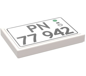 LEGO Tile 2 x 3 with 'PN -77 942' Sticker (26603)