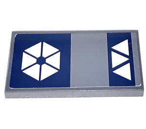 LEGO Tile 2 x 4 with 3 and 6 White Triangles Sticker (87079)