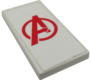 LEGO Tile 2 x 4 with Avengers Logo Sticker (87079)