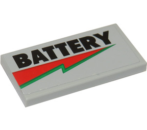 LEGO Tile 2 x 4 with Battery Logo Sticker (87079)