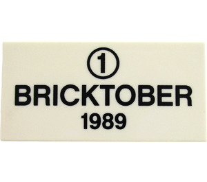 LEGO Fliese 2 x 4 mit "BRICKTOBER 1989" (87079)
