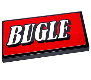 LEGO Tile 2 x 4 with BUGLE Sticker (87079)