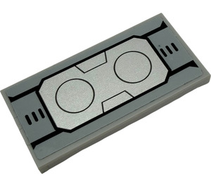 LEGO Tile 2 x 4 with caterpillar technology panel cover Sticker (87079)