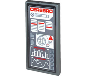 LEGO Tegel 2 x 4 met Cerebro Sticker