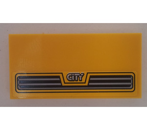 LEGO Tile 2 x 4 with 'CITY' Sticker (87079)