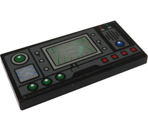 LEGO Tile 2 x 4 with Control Panel and Screen Pattern Sticker (87079)