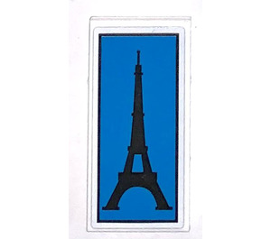 LEGO Tile 2 x 4 with Eiffel Tower Sticker (87079)