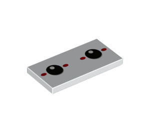 LEGO Tile 2 x 4 with Eyes with Red Dots (87079 / 94033)