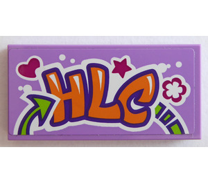 LEGO Tile 2 x 4 with 'HLC' Sticker (87079)