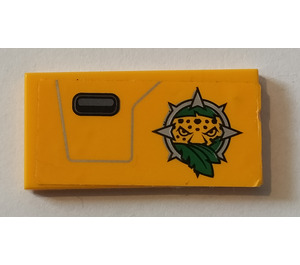 LEGO Tile 2 x 4 with Jungle Logo and Door Handle (Model Right) Sticker (87079)