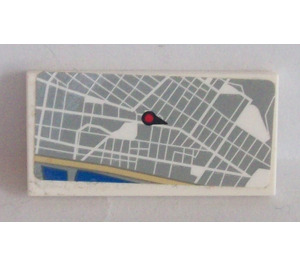 LEGO Tile 2 x 4 with Map Sticker (87079)