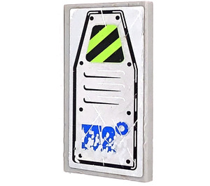 LEGO Tile 2 x 4 with Panel with H2 Sticker (87079)