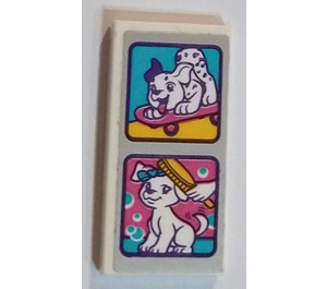 LEGO Tile 2 x 4 with Puppy championships Sticker (87079)