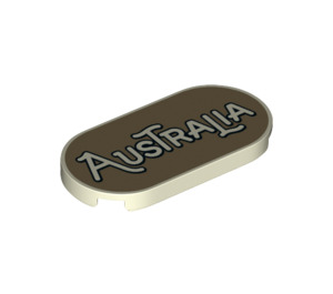 LEGO Tile 2 x 4 with Rounded Ends with Australia (66857 / 80055)