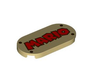 LEGO Tile 2 x 4 with Rounded Ends with 'MARIO' (68950 / 103768)
