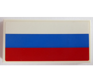 LEGO Tile 2 x 4 with Russian Federation Flag Sticker (87079)