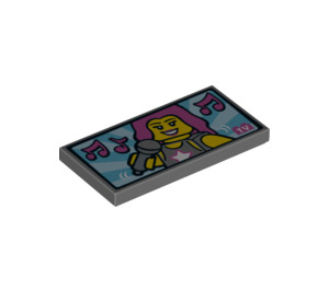 LEGO Tile 2 x 4 with Singing Popstar on TV (21455 / 87079)