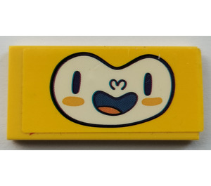 LEGO Tile 2 x 4 with Smiling Face Sticker (87079)