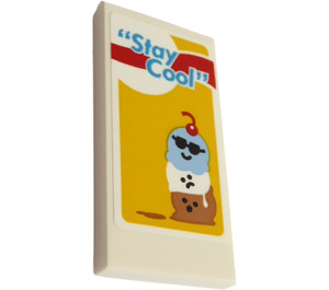 LEGO Tile 2 x 4 with „Stay Cool“ Sticker (87079)