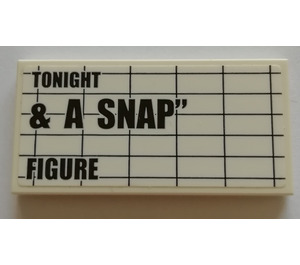 LEGO Tile 2 x 4 with 'TONIGHT & A SNAP FIGURE' Movie Poster Sticker (87079)
