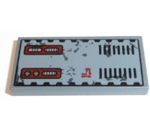 LEGO Tile 2 x 4 with Vents and Gauges (Left) Sticker (87079)