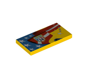 LEGO Tile 2 x 4 with 'WGP 24' (Left) (70764 / 87079)