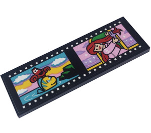 LEGO Tile 2 x 6 with Ariel, Sebastian, Flounder Sticker (69729)