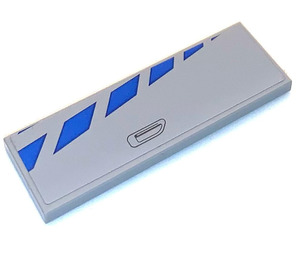 LEGO Tile 2 x 6 with Blue Pattern and Doorhandle (left) Sticker (69729)