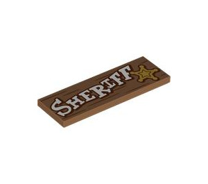LEGO Tile 2 x 6 with 'Sheriff' and Star (69729 / 102136)