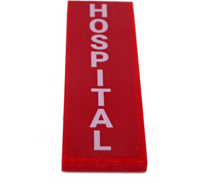 LEGO Tile 2 x 6 with White 'HOSPITAL' Sticker (69729)