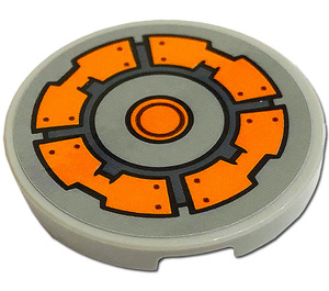 LEGO Fliese 3 x 3 Runden mit Ring, Plates Aufkleber (67095)