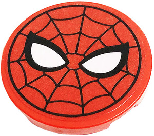 LEGO Tile 3 x 3 Round with Spider-man Mask Sticker (67095)